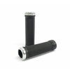 SD BMX/MTB Lock On Grip V2 Black/Silver Clamps 130mm