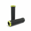 SD BMX/MTB Lock On Grip V2 Black/Lime Green Clamps 115mm