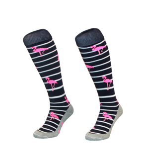 Hingly Socks Stripe Flamingo