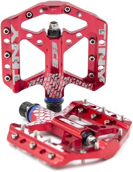 BMX World ICE Tiny Racing Pedals Red