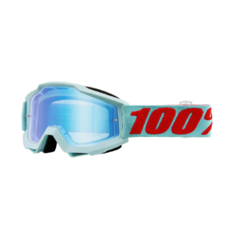 100% Accuri Maldives Cross Goggles Mirror Flash Blue Lens BMX World