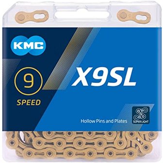 KMC X9SL ketting Super Light 3/32 Gold  BMX World