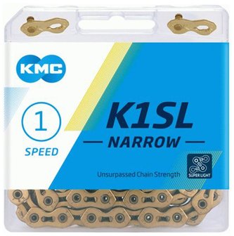 KMC K1SL Narrow Ti-N Gold ketting BMX World
