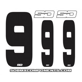 SD Plakcijfers Zwart BMX World
