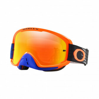 Oakley O Frame 2.0 Goggle Dissolve Orange  Blue - Fire Iridium lens BMX World