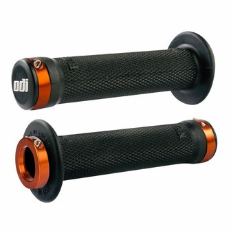 Odi Ruffian Lock-on Grips Black/Orange 143mm BMX World