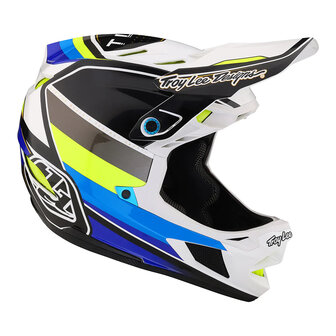 TLD D4 Composite Casque Reverb White Blue 2023