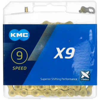 KMC X9 ketting Ti-n (goud)