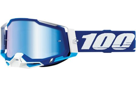 100% Racecraft 2 Blue Goggle - Mirror Blue Lens 