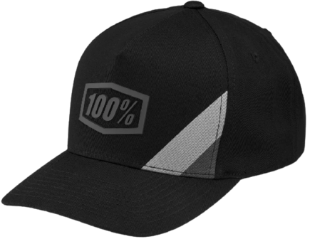 100% Cornerstone X-fit Snapback Cap Black