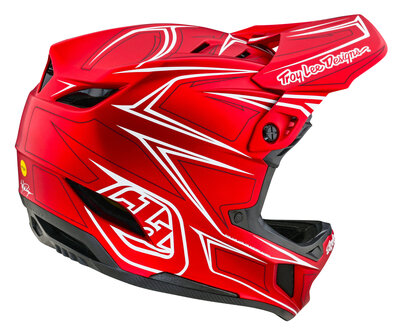 TLD D4 Composite Helmet Pinnend Red 2024