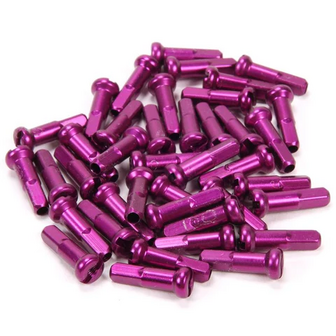 Universal Alloy spoke nipple 14g 14mm Purple