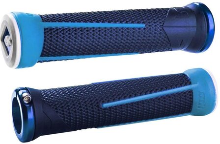 Odi AG-1 Lock-On Grips Blue/LT Blue/Blue Clamps