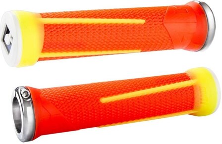 Odi AG-1 Lock-On Grips Orange/Fluo Yellow /Zilver Clamps