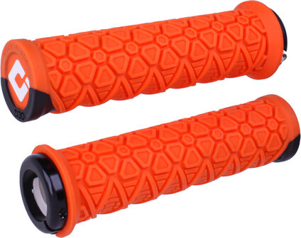 Odi Vanquish Lock-On Grips Orange/ Black Clamps