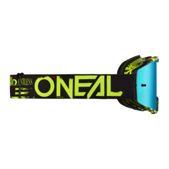 O&#039;Neal B-10 Goggle Attack Black/ Neon Yellow - Radium Blue Lens