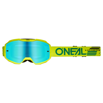 O&#039;Neal B-10 Goggle Solid Neon Yellow - Radium Blue Lens