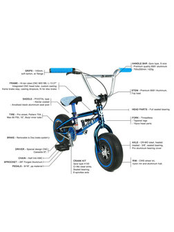 Wildcat Mini Bmx Joker Blue Disc