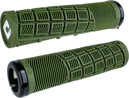 Odi Reflex Lock-On Grips Army Green/ Black Clamp