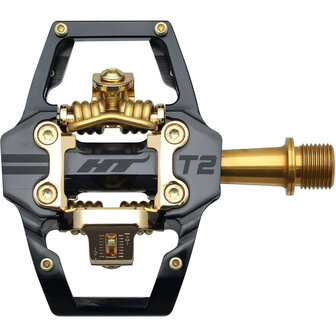 HT T2 SX BMX Pedal Stealth Black/Gold - Limited Edition