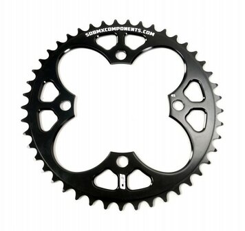 SD CNC 6061 V2 Chainring 4 hole 104 Black