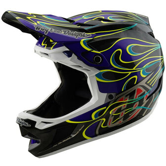 TLD D4 Carbon Helm Torched Black/Purple 2025