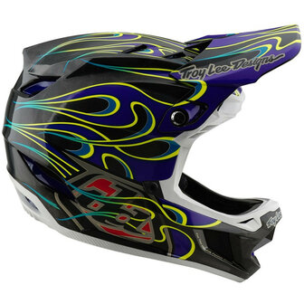 TLD D4 Carbon Helm Torched Black/Purple 2025