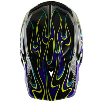 TLD D4 Carbon Helm Torched Black/Purple 2025