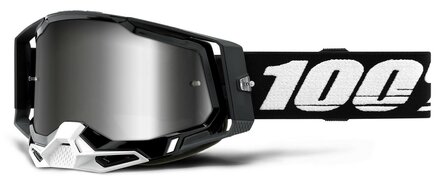 100% Racecraft 2 Google Black - Mirror Silver lens 