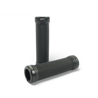 SD BMX/MTB Lock On Grip V2 Black/Black Clamps 115mm