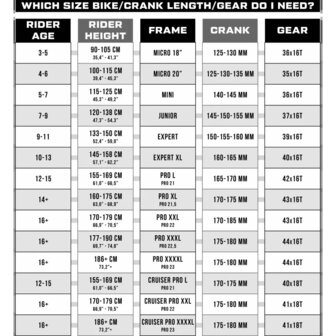 Meybo 2026 Clipper Bike Black/Green/White - Maattabel
