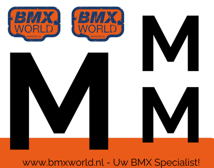 Plakletter M voor Nummerbord