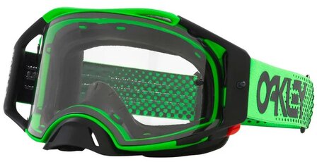 Oakley Airbrake MX Moto B1B Green Clear Lens Voorkant