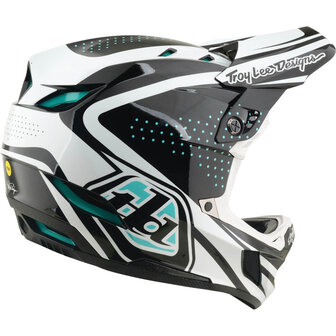 TLD D4 Polyacrylite MIPS Helmet The Line - Charcoal/White 2026 Side Right