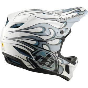 TLD D4 Composite MIPS Helmet Torched - White/Silver 2026 Side right