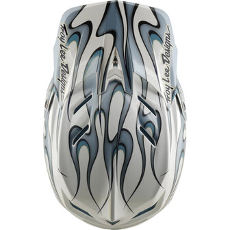 TLD D4 Composite MIPS Helmet Torched - White/Silver 2026 Above