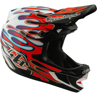 TLD D4 Composite MIPS Helmet Overspray - White/Red 2026 Other