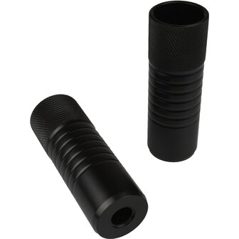 BMX Axle Pegs 38mm 10/14mm z/draad Zwart