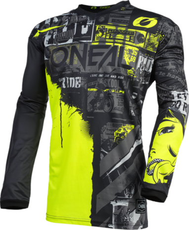 O'Neal Element Ride Cross Shirt Geel/Zwart  BMX World