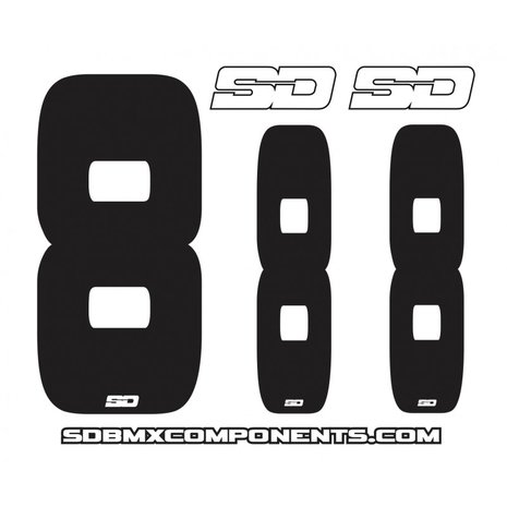 SD Plakcijfers Zwart BMX World