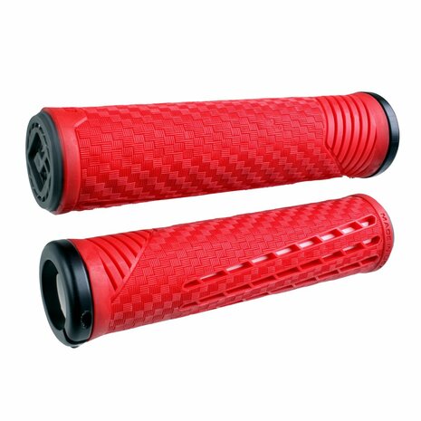 ODI Connor Fields Grips v2.1 Lock-on Red-White BMX World