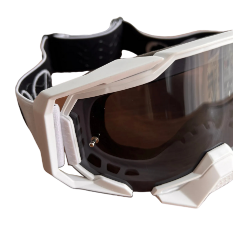 Nologo Prism Cross Goggles White - Gray Lens