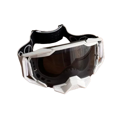 Nologo Prism Cross Schutzbrille Weiß - Graues Objektiv
