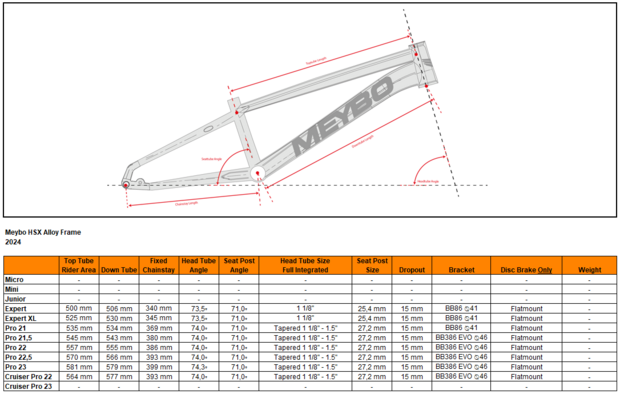 Meybo HSX Alloy 2024 Bmx Race Frame Black/Silver