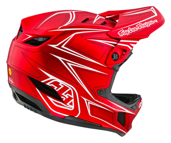 TLD D4 Composite Helm Pinnend Red 2024