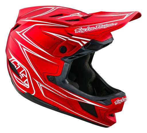 TLD D4 Composite Helmet Pinnend Red 2024