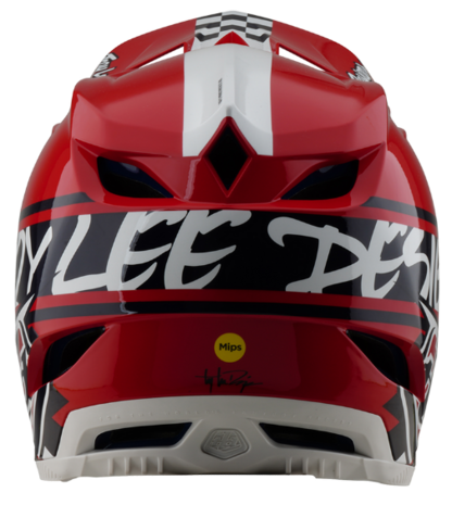 TLD D4 Polyacrylite Helm Fifty-50 White Red 2025