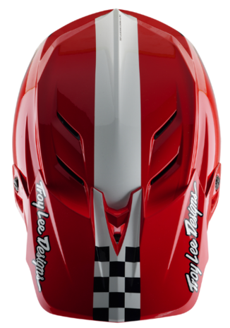 TLD D4 Polyacrylite Helm Fifty-50 White Red 2025