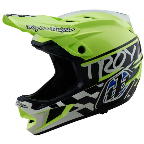 TLD D4 Polyacrylite Helm Fifty-50 Navy / Glow Yellow 2025