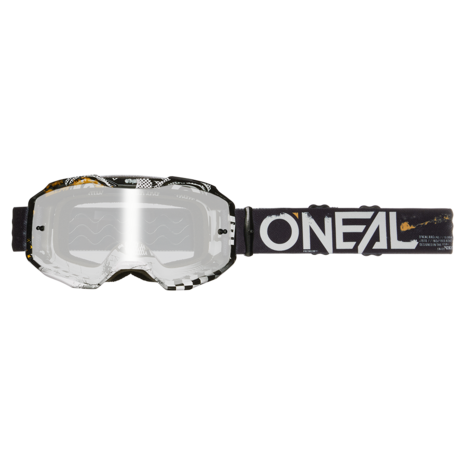 O'Neal B-10 Goggle Attack Black/White - Lens Silver Mirror 